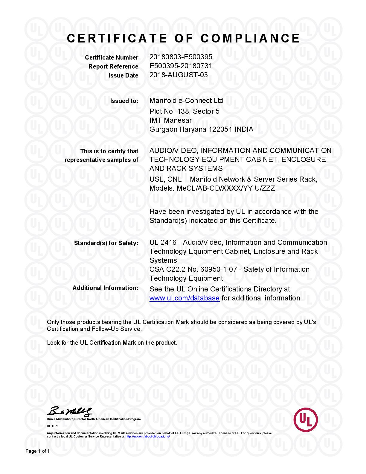UL Certificate